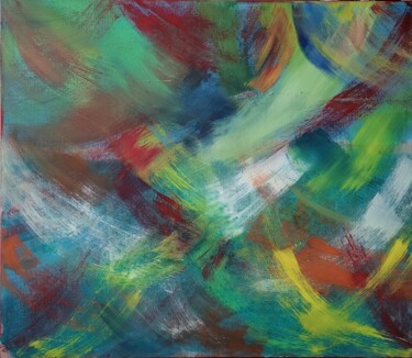 Картина под названием "Colorful" - Jutta Christandl, Подлинное произведение искусства, Акрил