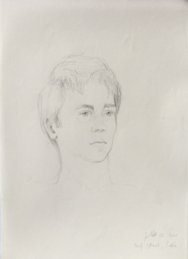 Dessin intitulée "Portrait de Matthie…" par Philippe Juttens, Œuvre d'art originale, Crayon