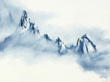 Painting titled "L'arête des Ecclési…" by Philippe Juttens, Original Artwork, Oil