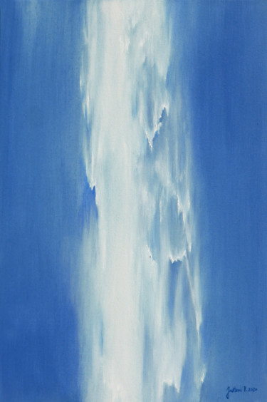 Painting titled "Le jet d'eau de Gen…" by Philippe Juttens, Original Artwork, Oil