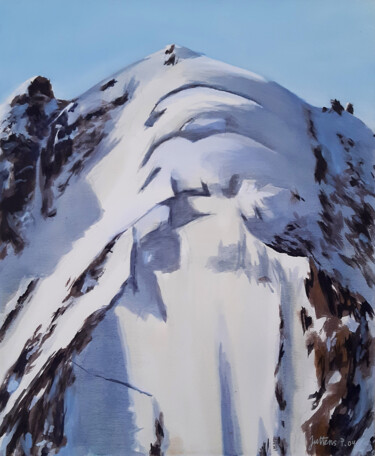 Pintura titulada "Face nord de l'aigu…" por Philippe Juttens, Obra de arte original, Oleo