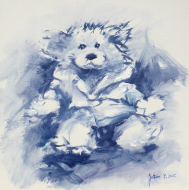 绘画 标题为“Peluche "Lion en py…” 由Philippe Juttens, 原创艺术品, 油