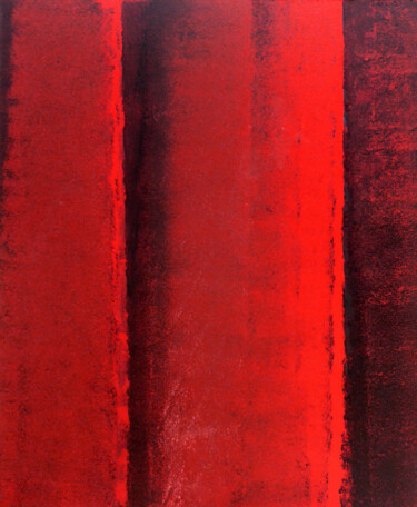 Картина под названием "Bichrome Rouge et N…" - Philippe Juttens, Подлинное произведение искусства, лак