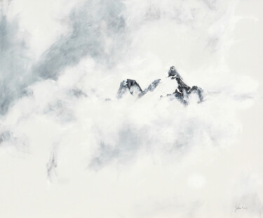 Painting titled "Aiguille du Plan &…" by Philippe Juttens, Original Artwork, Oil