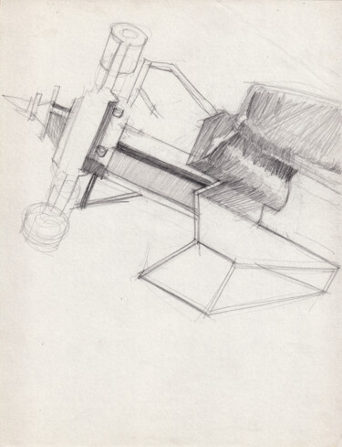 Zeichnungen mit dem Titel "Chassis de Formule…" von Philippe Juttens, Original-Kunstwerk, Bleistift