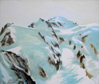 Le Mont-Blanc Peinture intitulée "Le Mont-Blanc" par Philippe Juttens, Œuvre d'art originale, Huile