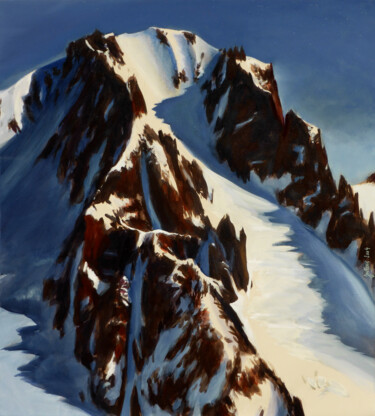 Painting titled "Aiguille d'Argentiè…" by Philippe Juttens, Original Artwork, Oil