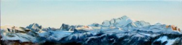 Peinture intitulée "Panorama du massif…" par Philippe Juttens, Œuvre d'art originale, Huile