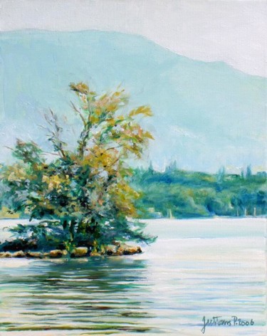 Painting titled "L'arbre du Creux de…" by Philippe Juttens, Original Artwork, Oil