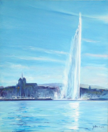 Peinture intitulée "La Cathedrale de Ge…" par Philippe Juttens, Œuvre d'art originale, Huile