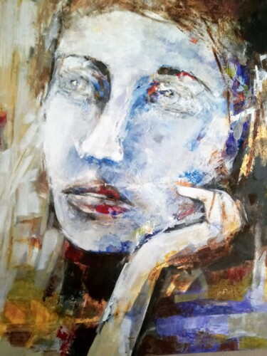 Peinture intitulée "Face" par Juvenal Barbosa, Œuvre d'art originale, Acrylique
