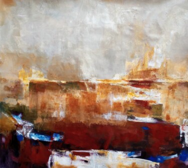 Malerei mit dem Titel "Horizont line" von Juvenal Barbosa, Original-Kunstwerk, Acryl