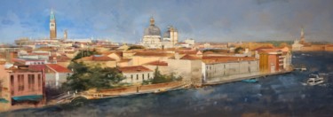 Painting titled "Venecia desde la Gi…" by Jose Vicente Cascales Mascarell, Original Artwork, Oil