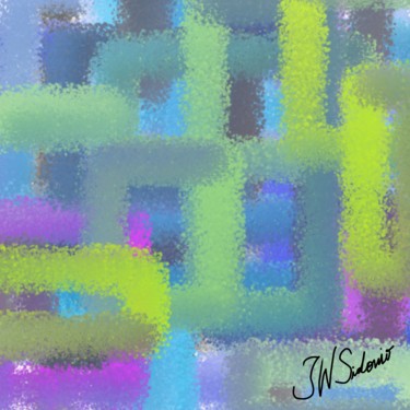 Digital Arts titled "Abstrato Quadrados 8" by J.W. Sidonio, Original Artwork, Digital Painting