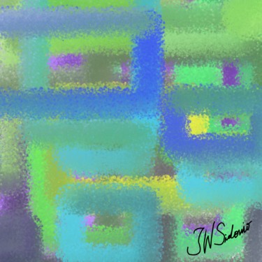 Digital Arts titled "Abstrato Quadrados…" by J.W. Sidonio, Original Artwork, Digital Painting