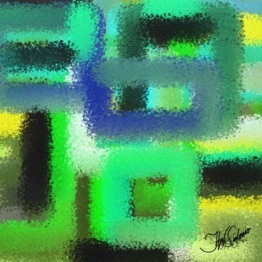Abstrato Quadrados 16 Arte digital titulada "Abstrato Quadrados…" por J.W. Sidonio, Obra de arte original, Pintura Digital