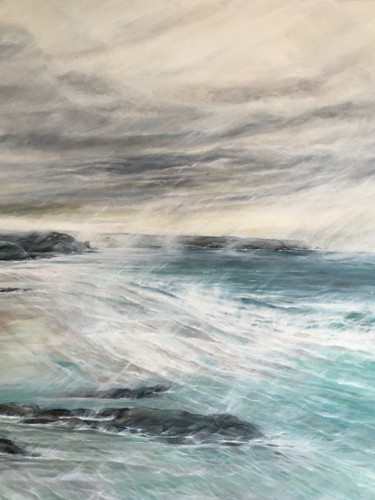 Peinture intitulée "Ocean Jewel" par Julie Bateman, Œuvre d'art originale, Acrylique