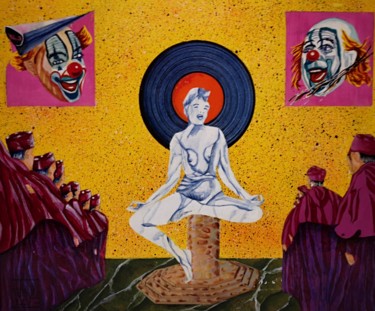 Peinture intitulée "Sainte Rita en conf…" par Jyb Le Peintre, Œuvre d'art originale, Acrylique