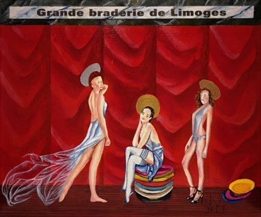 Peinture intitulée "Le défilé de mode e…" par Jyb Le Peintre, Œuvre d'art originale, Acrylique