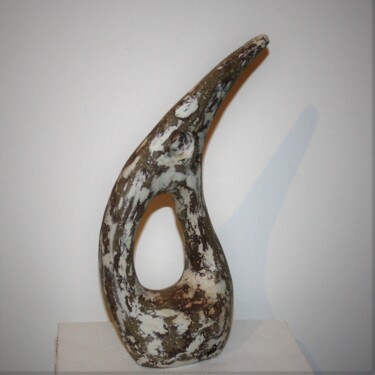 Sculpture titled "Virgule 3" by Jean-Yves Petit (JYP), Original Artwork, Cement