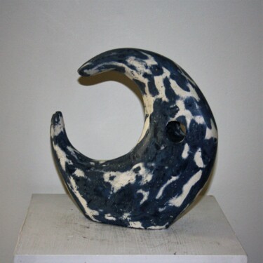 Γλυπτική με τίτλο "Blue Moon" από Jean-Yves Petit (JYP), Αυθεντικά έργα τέχνης, Τσιμέντο