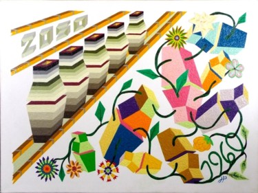 Картина под названием "1960 Trépas dune jo…" - Jean-François Albert, Подлинное произведение искусства, Масло