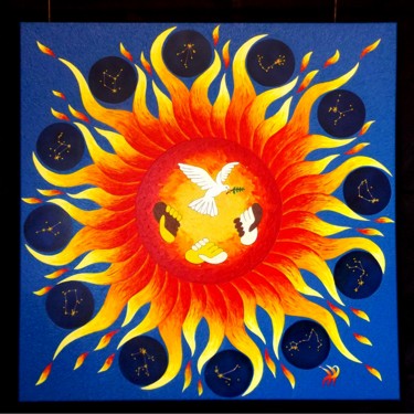 Peinture intitulée "Soleil pour tous" par Jean-François Albert, Œuvre d'art originale, Huile
