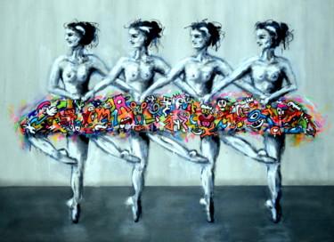 Pittura intitolato "La dance de petits…" da Jy Rendo, Opera d'arte originale, Acrilico