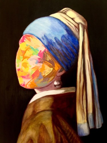 Pintura titulada "Study "Girl with a…" por Jy Rendo, Obra de arte original, Acrílico