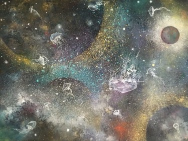 Картина под названием "В пучине неба" - Kristina Kenjuhh, Подлинное произведение искусства