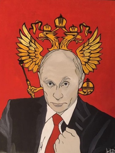 Painting titled "Путин" by Kristina Kenjuhh, Original Artwork, Other