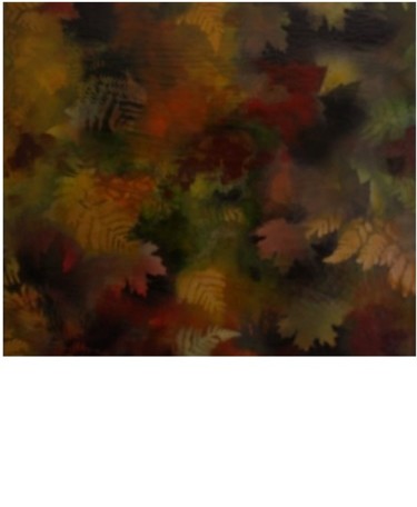 Malerei mit dem Titel "Antique Leafs" von Khrystyna Kozyuk, Original-Kunstwerk, Acryl