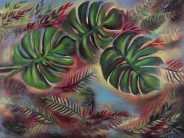 Painting titled "Tropical" by Khrystyna Kozyuk, Original Artwork, Acrylic