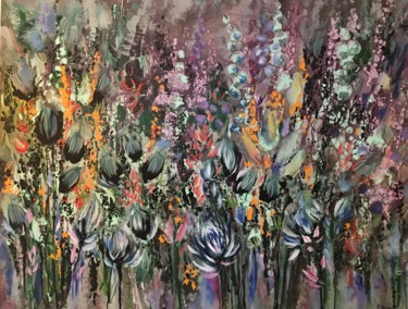 Painting titled "Native Garden" by Khrystyna Kozyuk, Original Artwork, Acrylic