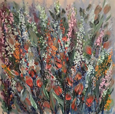 Pittura intitolato "Flowers of Love" da Khrystyna Kozyuk, Opera d'arte originale, Acrilico
