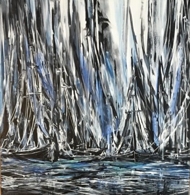Peinture intitulée "Ice Captured" par Khrystyna Kozyuk, Œuvre d'art originale, Acrylique
