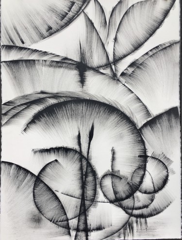 Dessin intitulée "Black and White Abs…" par Khrystyna Kozyuk, Œuvre d'art originale