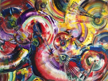 Painting titled "Inspired by Chihuly" by Khrystyna Kozyuk, Original Artwork, Acrylic
