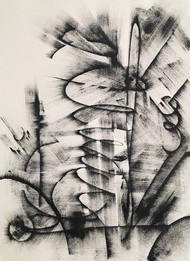 "Black and White Abs…" başlıklı Resim Khrystyna Kozyuk tarafından, Orijinal sanat, Mürekkep