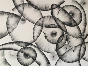 "Black and White Abs…" başlıklı Resim Khrystyna Kozyuk tarafından, Orijinal sanat, Mürekkep