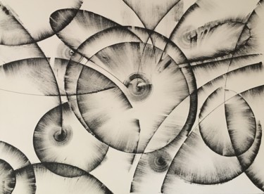 Dibujo titulada "Black and White Abs…" por Khrystyna Kozyuk, Obra de arte original, Tinta