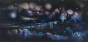 Peinture intitulée "Moonlight Seascape" par Khrystyna Kozyuk, Œuvre d'art originale, Huile