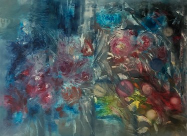 Pittura intitolato "Stone Flowers" da Khrystyna Kozyuk, Opera d'arte originale, Olio