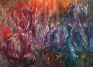 Schilderij getiteld "Tulips" door Khrystyna Kozyuk, Origineel Kunstwerk, Olie