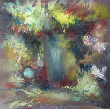 Painting titled "Spring Lilac" by Khrystyna Kozyuk, Original Artwork, Acrylic