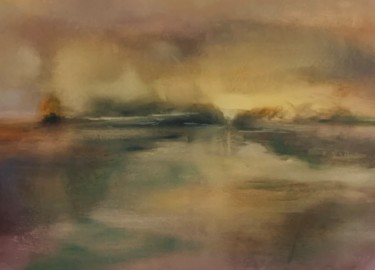 Картина под названием "Misty Morning" - Khrystyna Kozyuk, Подлинное произведение искусства, Масло
