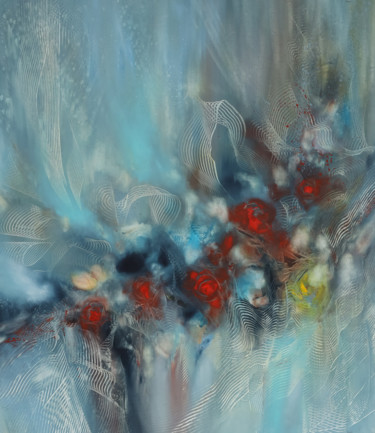 Peinture intitulée "Delicate bouquet" par Khrystyna Kozyuk, Œuvre d'art originale, Huile