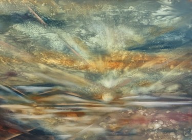 Painting titled "Desert Storm" by Khrystyna Kozyuk, Original Artwork, Oil