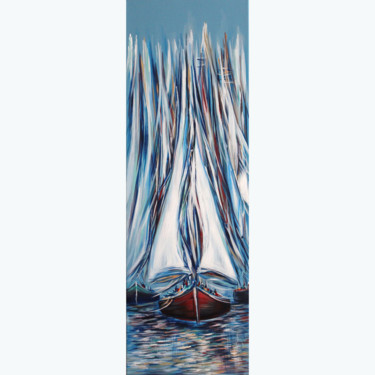 Peinture intitulée "Boat Fantasy LG 3" par Khrystyna Kozyuk, Œuvre d'art originale, Acrylique