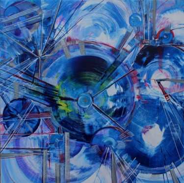 Peinture intitulée "Blue" par Khrystyna Kozyuk, Œuvre d'art originale, Acrylique